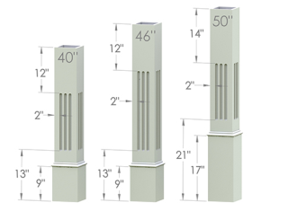 Fluted Panel Newel Post Wrap